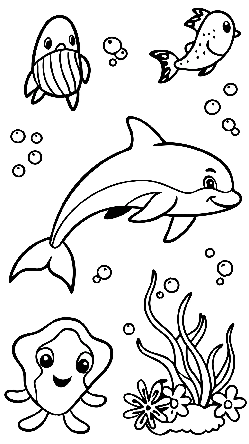 ocean animals coloring page